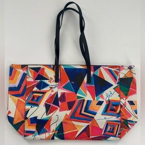 New Purificacion Garcia abstract geometric print tote bag multicolor purse